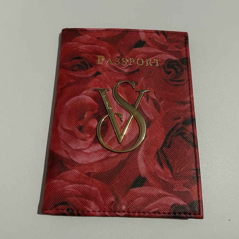 Victoria’s Secret red rose passport holder